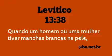 Levítico 13:38 NTLH