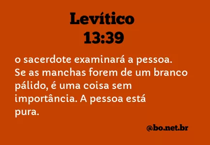 Levítico 13:39 NTLH
