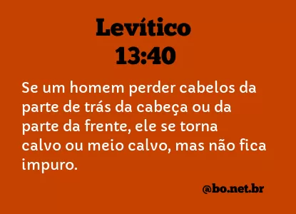Levítico 13:40 NTLH