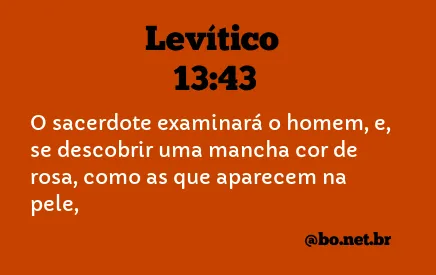 Levítico 13:43 NTLH