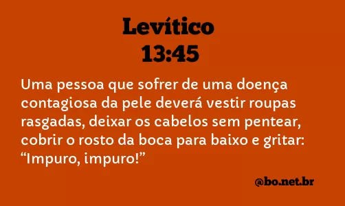 Levítico 13:45 NTLH