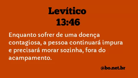 Levítico 13:46 NTLH