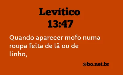 Levítico 13:47 NTLH