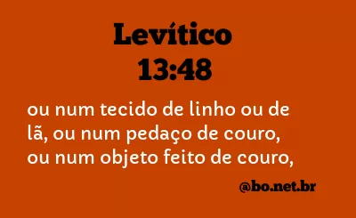 Levítico 13:48 NTLH