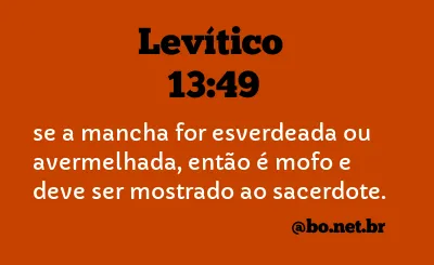 Levítico 13:49 NTLH