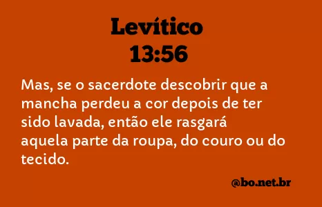 Levítico 13:56 NTLH