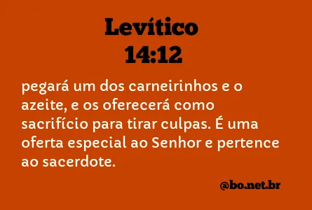 Levítico 14:12 NTLH