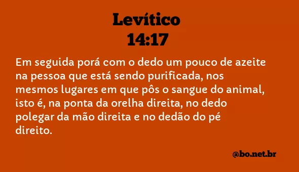 Levítico 14:17 NTLH