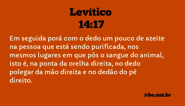 Levítico 14:17 NTLH