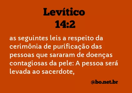 Levítico 14:2 NTLH