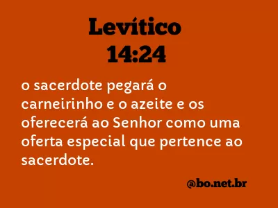 Levítico 14:24 NTLH