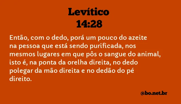 Levítico 14:28 NTLH