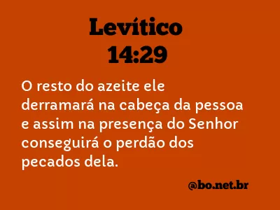 Levítico 14:29 NTLH