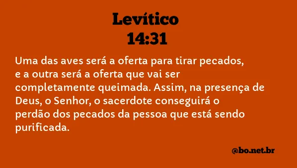 Levítico 14:31 NTLH