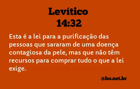Levítico 14:32 NTLH