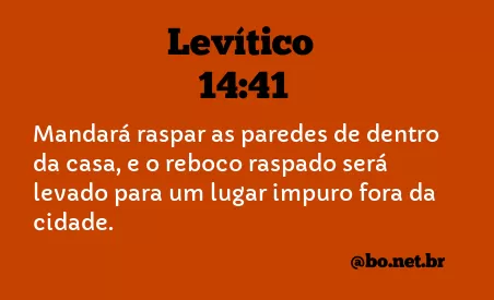 Levítico 14:41 NTLH