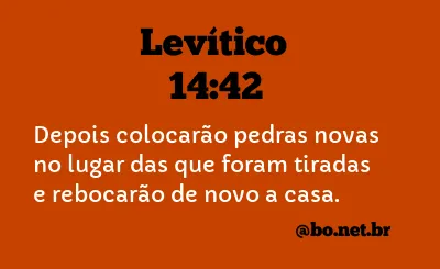 Levítico 14:42 NTLH