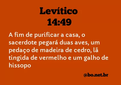 Levítico 14:49 NTLH