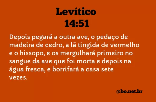 Levítico 14:51 NTLH