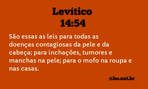 Levítico 14:54 NTLH