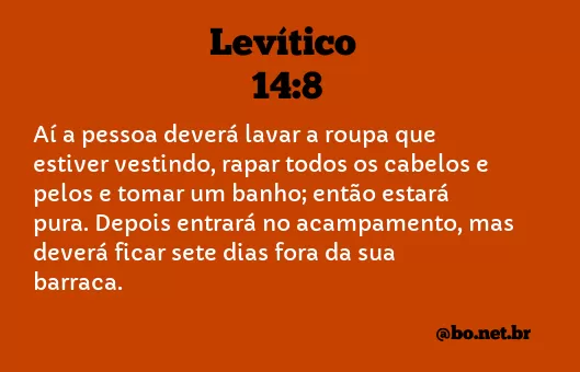 Levítico 14:8 NTLH