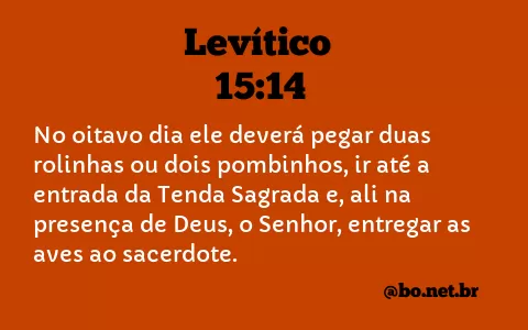 Levítico 15:14 NTLH
