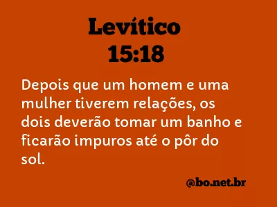 Levítico 15:18 NTLH