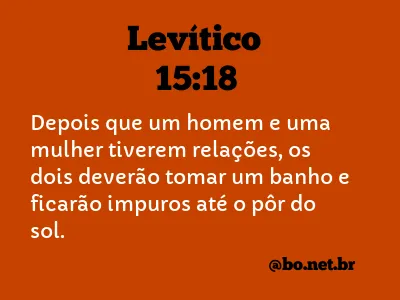 Levítico 15:18 NTLH