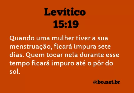 Levítico 15:19 NTLH