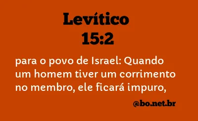 Levítico 15:2 NTLH