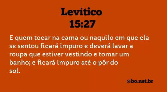 Levítico 15:27 NTLH