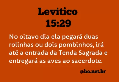 Levítico 15:29 NTLH