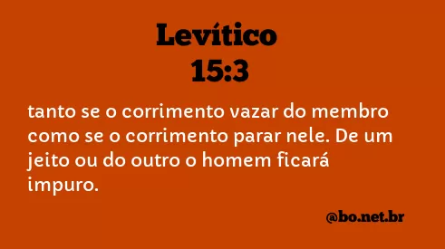 Levítico 15:3 NTLH
