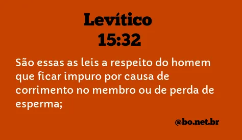 Levítico 15:32 NTLH