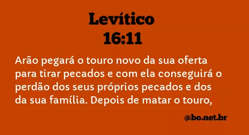 Levítico 16:11 NTLH