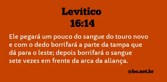 Levítico 16:14 NTLH