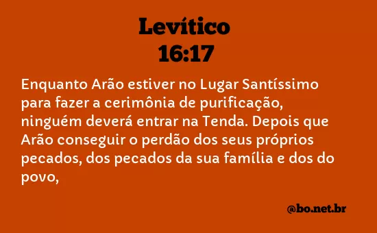 Levítico 16:17 NTLH