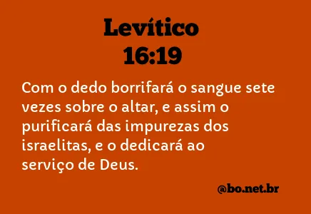 Levítico 16:19 NTLH