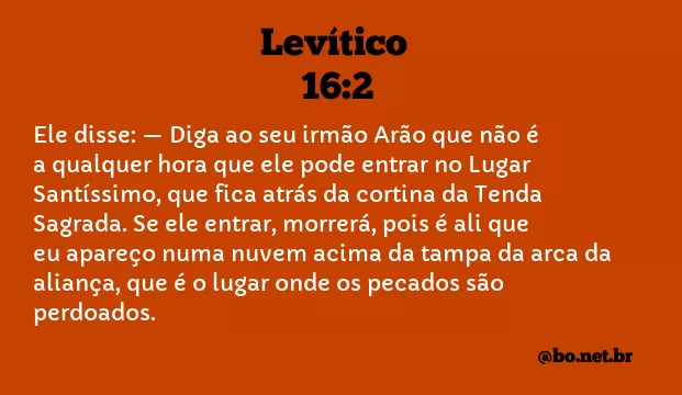 Levítico 16:2 NTLH