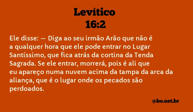 Levítico 16:2 NTLH