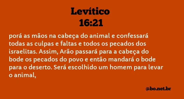 Levítico 16:21 NTLH