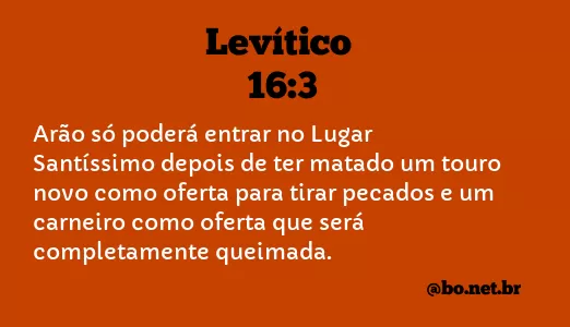 Levítico 16:3 NTLH
