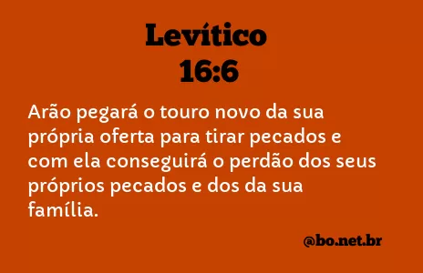 Levítico 16:6 NTLH