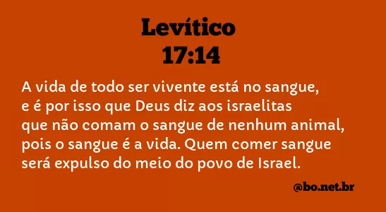 Levítico 17:14 NTLH