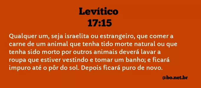 Levítico 17:15 NTLH