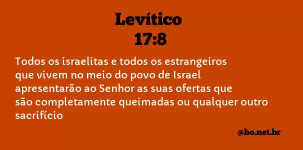 Levítico 17:8 NTLH