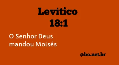 Levítico 18:1 NTLH