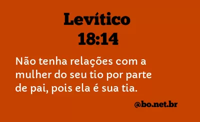 Levítico 18:14 NTLH