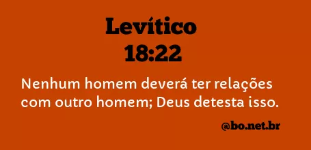 Levítico 18:22 NTLH