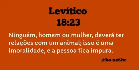 Levítico 18:23 NTLH